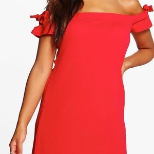 Boohoo Petite Yellow Shift Dress